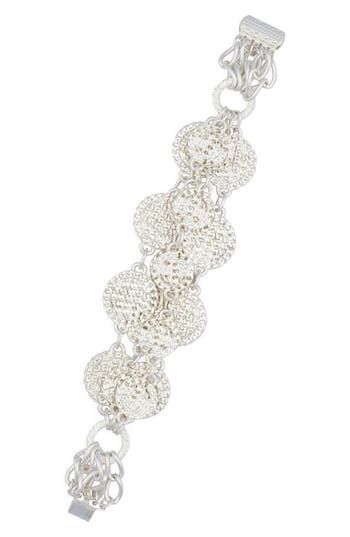 Karine Sultan Coin Charm Bracelet In Metallic