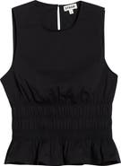 STAUD Culver Smocked Sleeveless Top