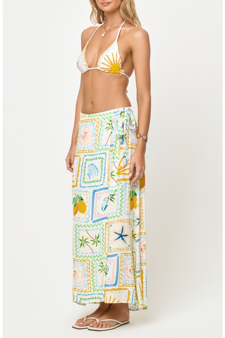 Ever Polka Dot Cover-Up Wrap Skirt, Alternate, color, WISH YOU WERE HERE