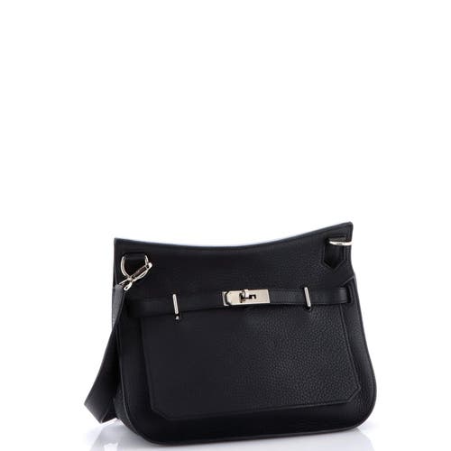 Pre-owned Hermes Hermes Jypsiere Bag Clemence 28 In Black