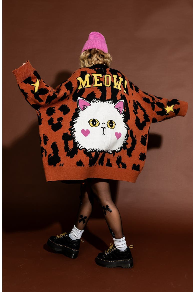 Leopard Oversize Cardigan (Women) | Nordstrom