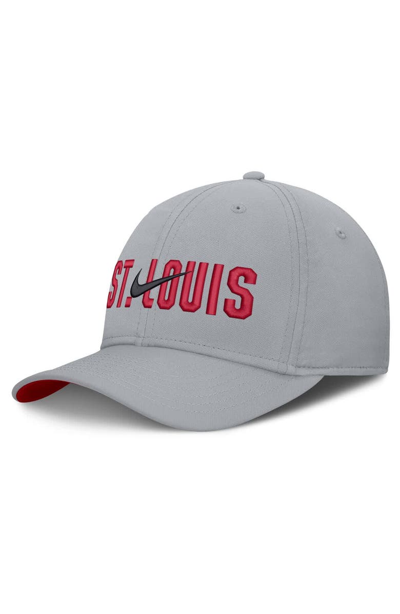 Nike Men's Nike Gray St. Louis Cardinals Primetime Rise Dri-FIT Flex Hat, Main, color, Gray