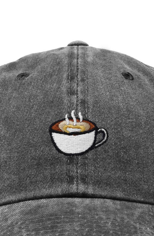 Dalix Cappuccino Embroidered Casual Cap In Washed Black