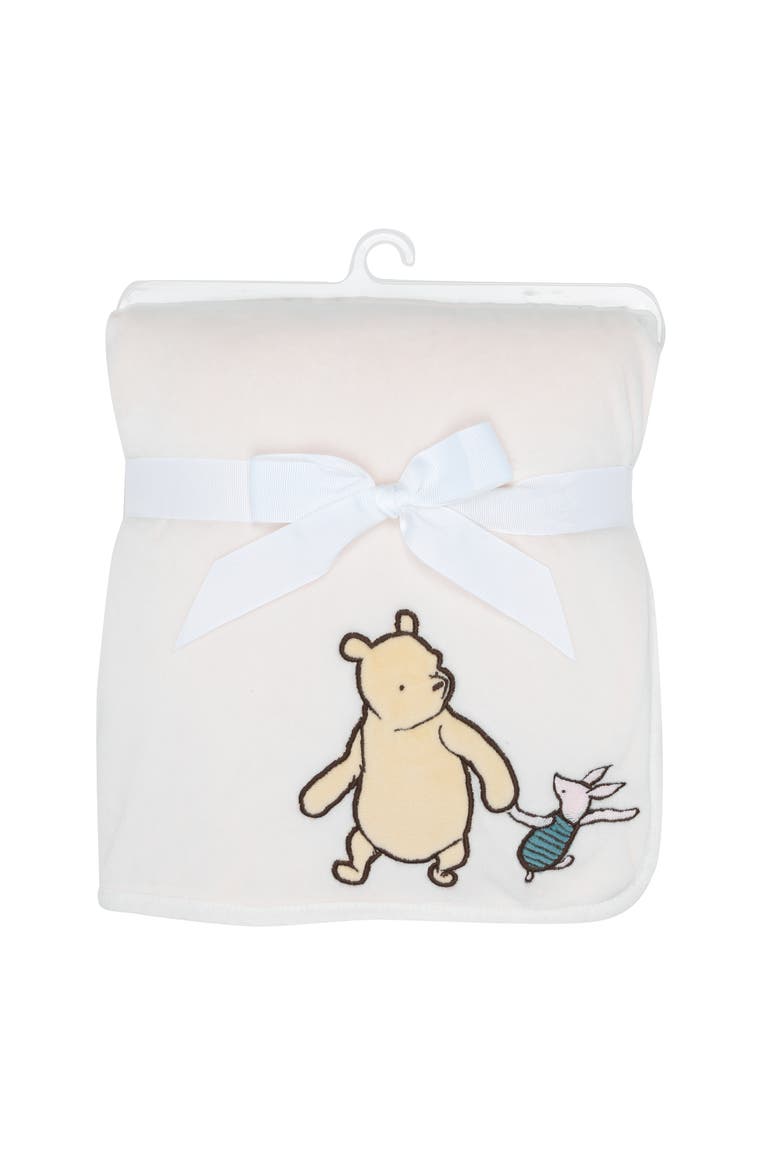 Disney Baby Storytime Pooh Ultra Soft Fleece Baby Blanket, Alternate, color, Cream