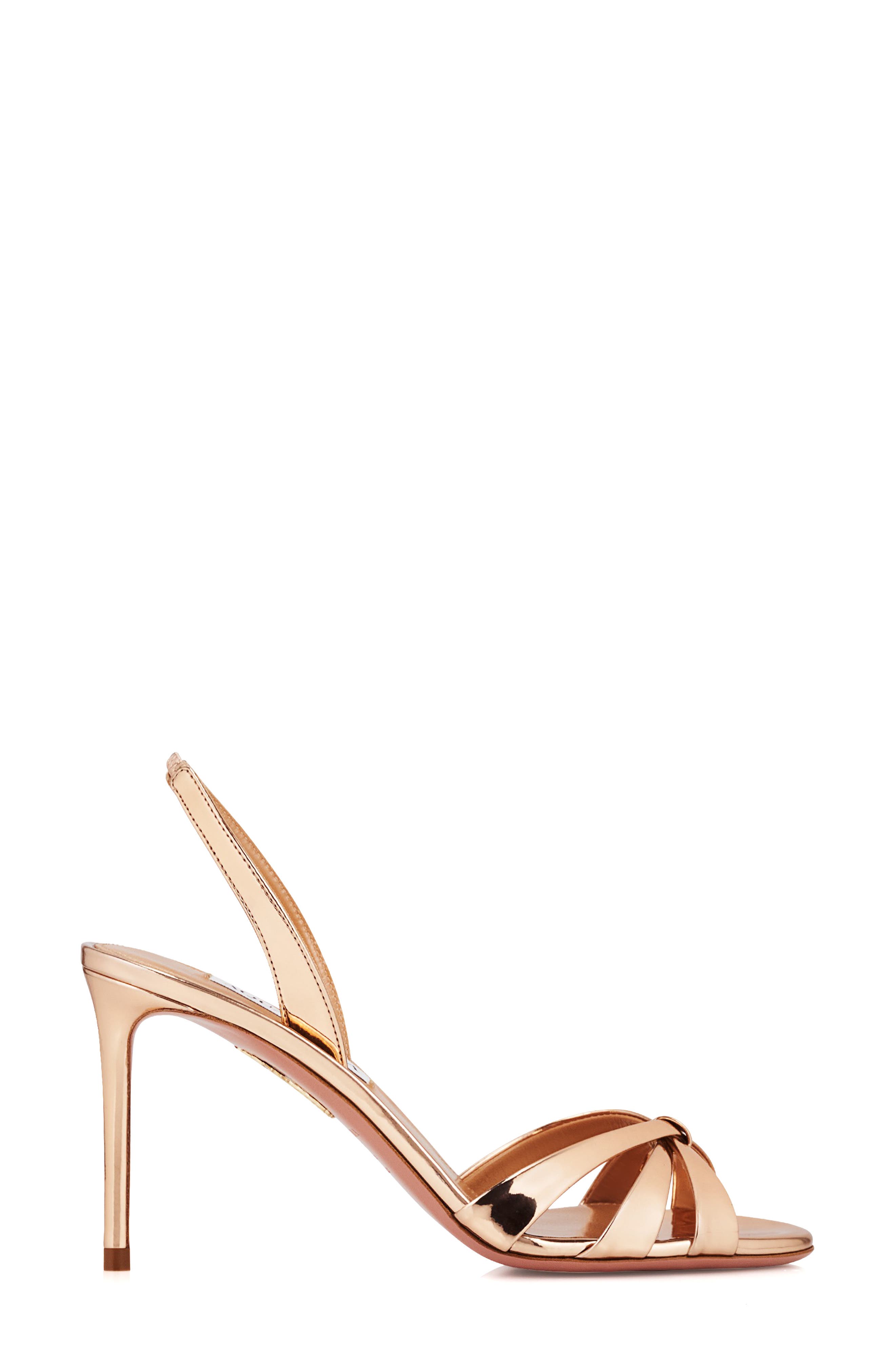 Aquazzura Tati Metallic Sandal, Alternate, color, 