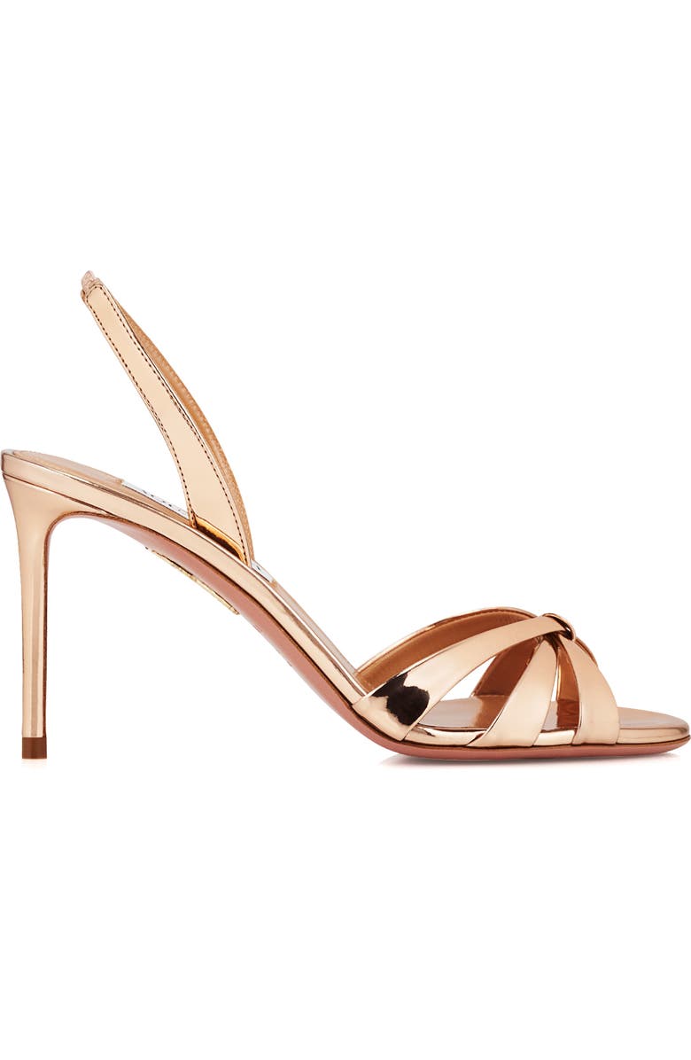 Aquazzura Tati Metallic Sandal, Alternate, color,