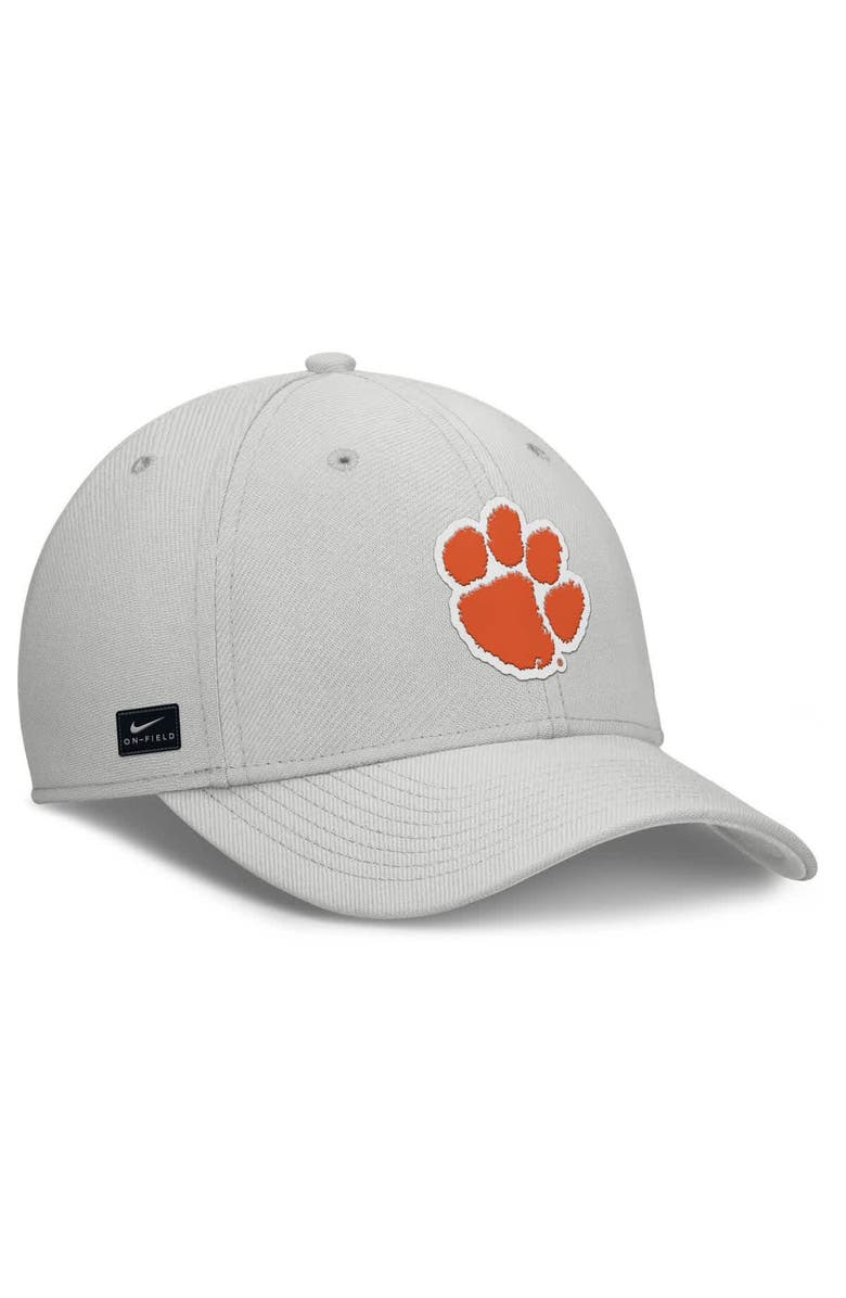 Nike Men's Nike  Gray Clemson Tigers Rise Practice Performance Adjustable Hat, Alternate, color, Gray
