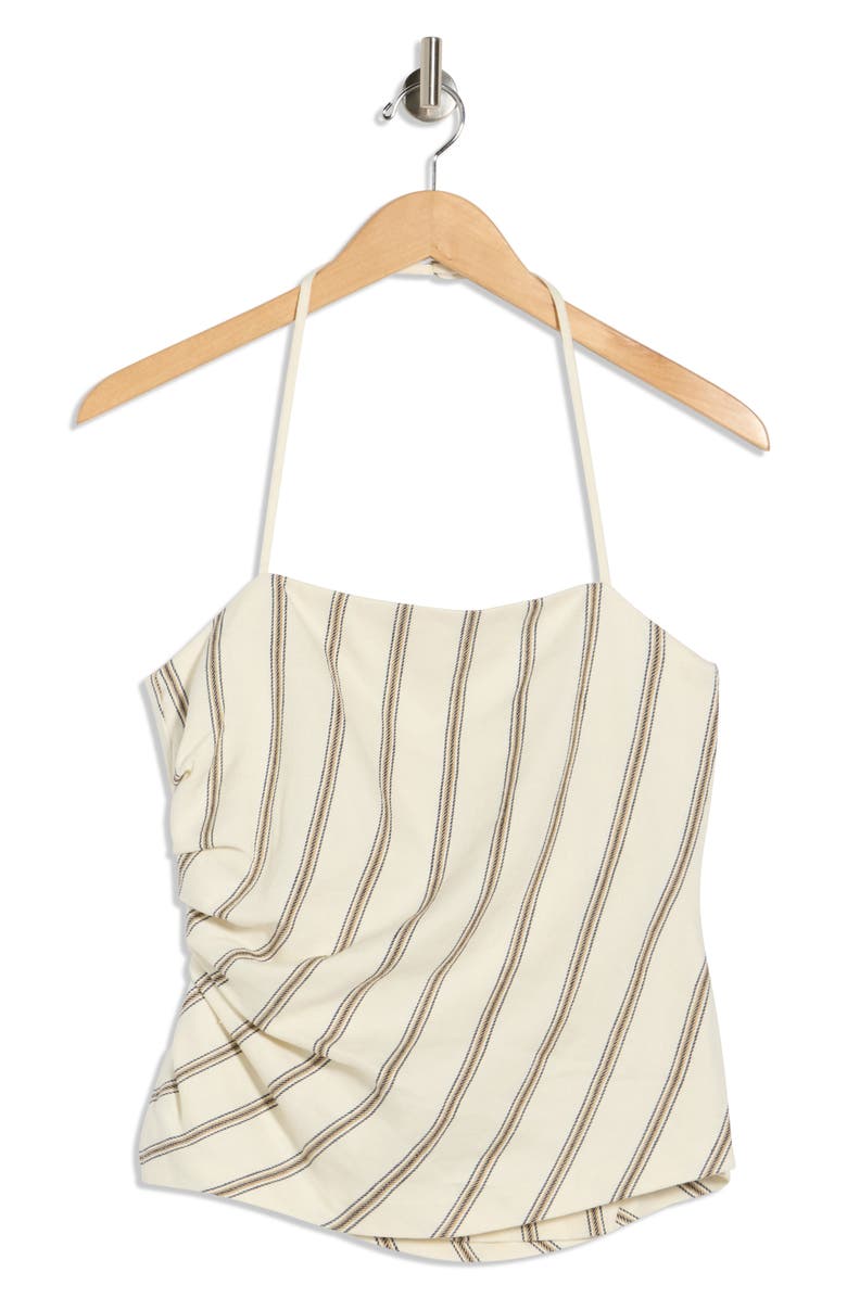 A.L.C. Charlotte Stripe Linen Blend Halter Top, Alternate, color, Cream Stripe