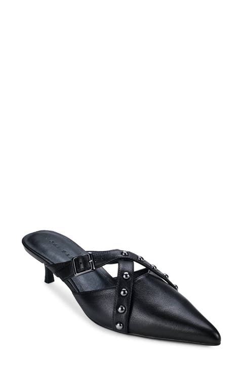 Alexis Pointed Toe Kitten Heel Mule (Women)