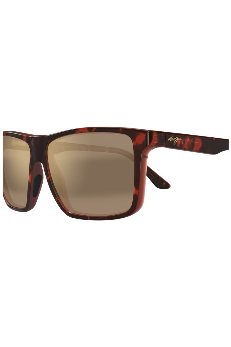 Mamalu Bay 60mm Polarized Square Sunglasses, Alternate, color, CHERRY TORTOISE