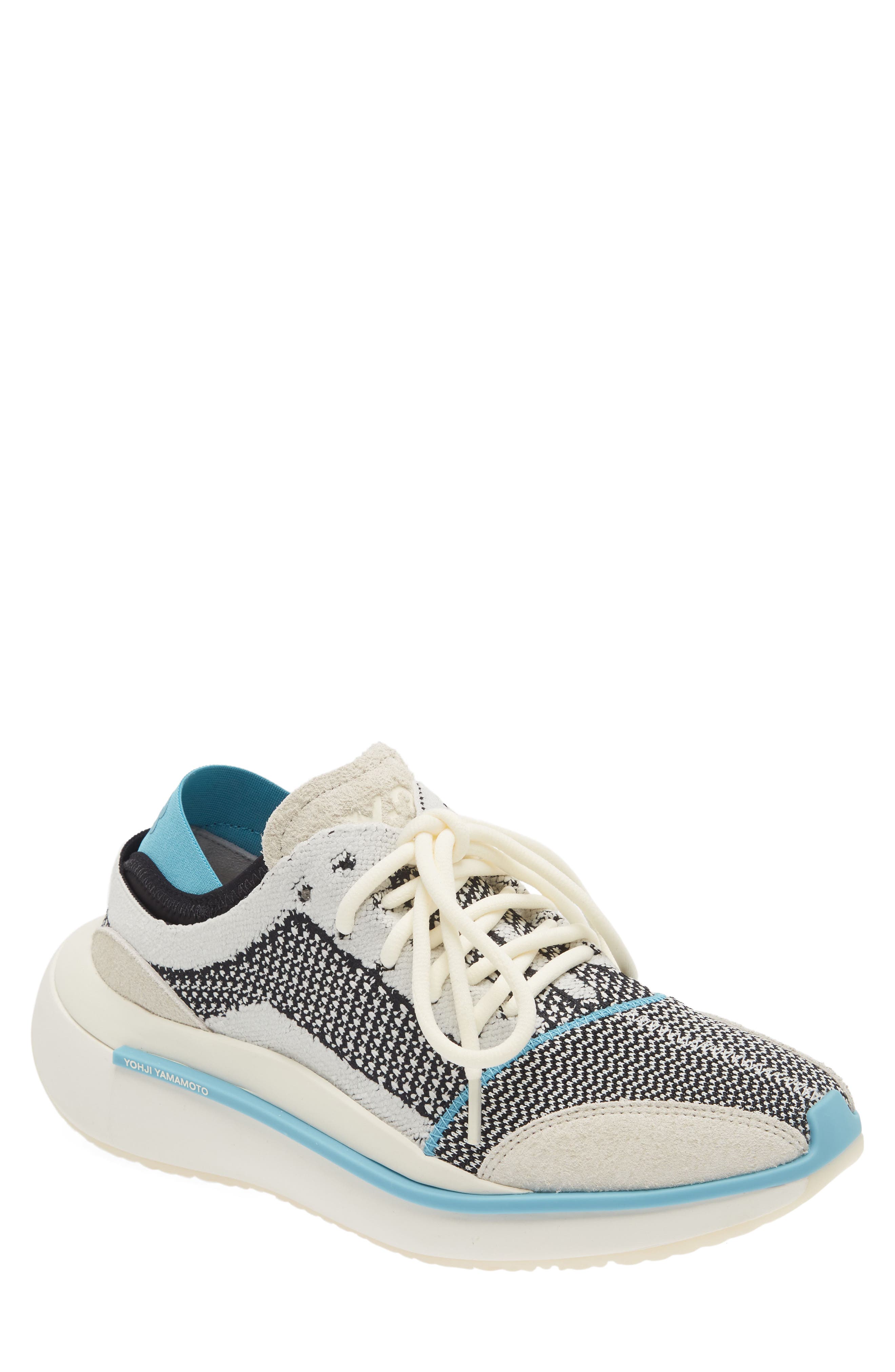 Y-3 Qisan Knit Mixed Media Sneaker, Main, color, 