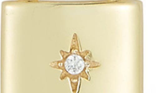 Glaze Jewelry Cubic Zirconia Star Padlock Pendant Necklace In Gold