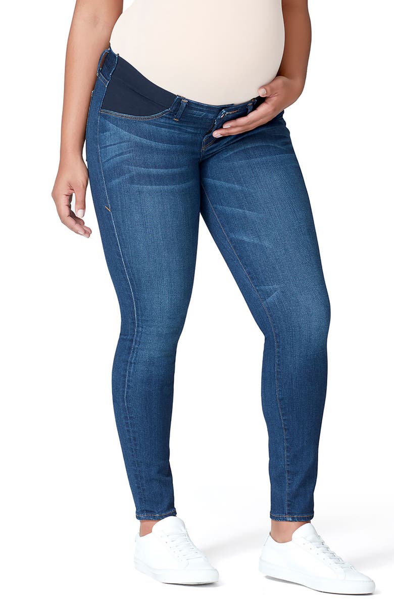Good American Good Mama The Honeymoon Low Rise Maternity Skinny Jeans, Alternate, color, 