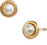 SAVVY CIE JEWELS 14K Gold & Cultured Freshwater Pearl Stud Earrings