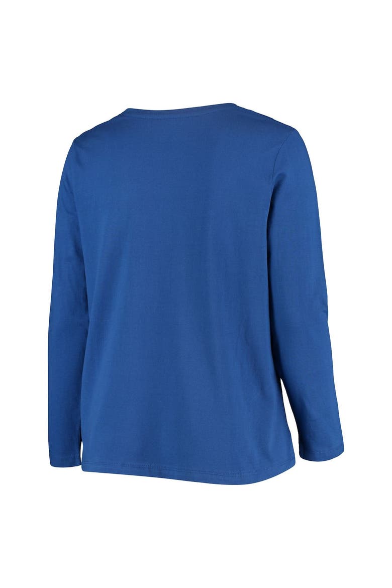 Women's Fanatics Branded Royal Indianapolis Colts Plus Size Primary Logo Long Sleeve T-Shirt, Alternate, color, Royal