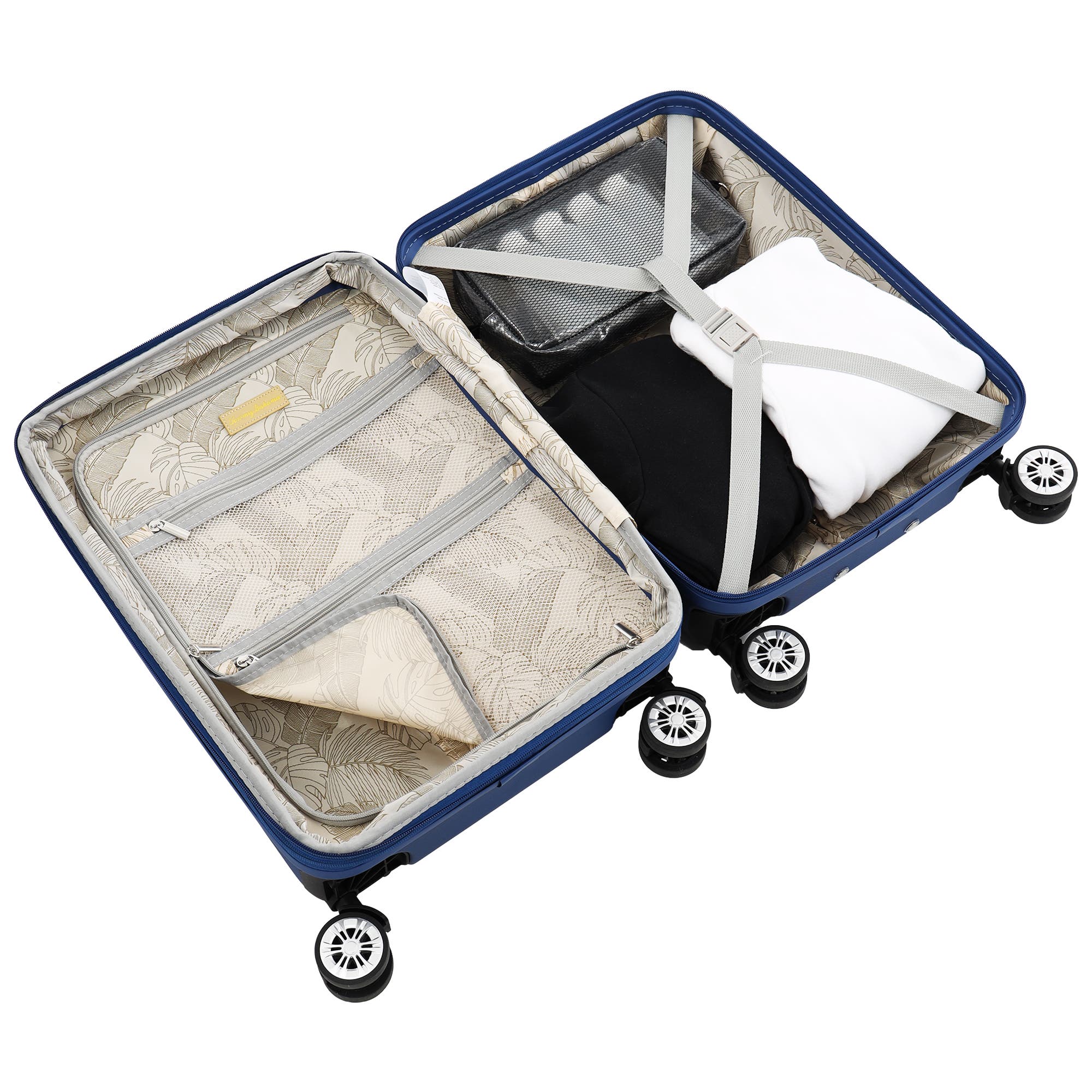 Tommy Bahama 26" Hardside Spinner Luggage with 3D Pineapple, Alternate, color, Navy