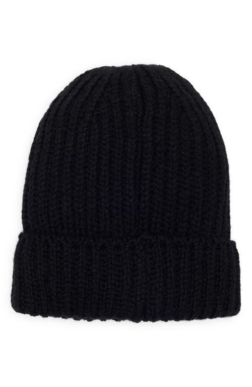 Cole Haan Chunky Knit Cuffed Beanie In Black