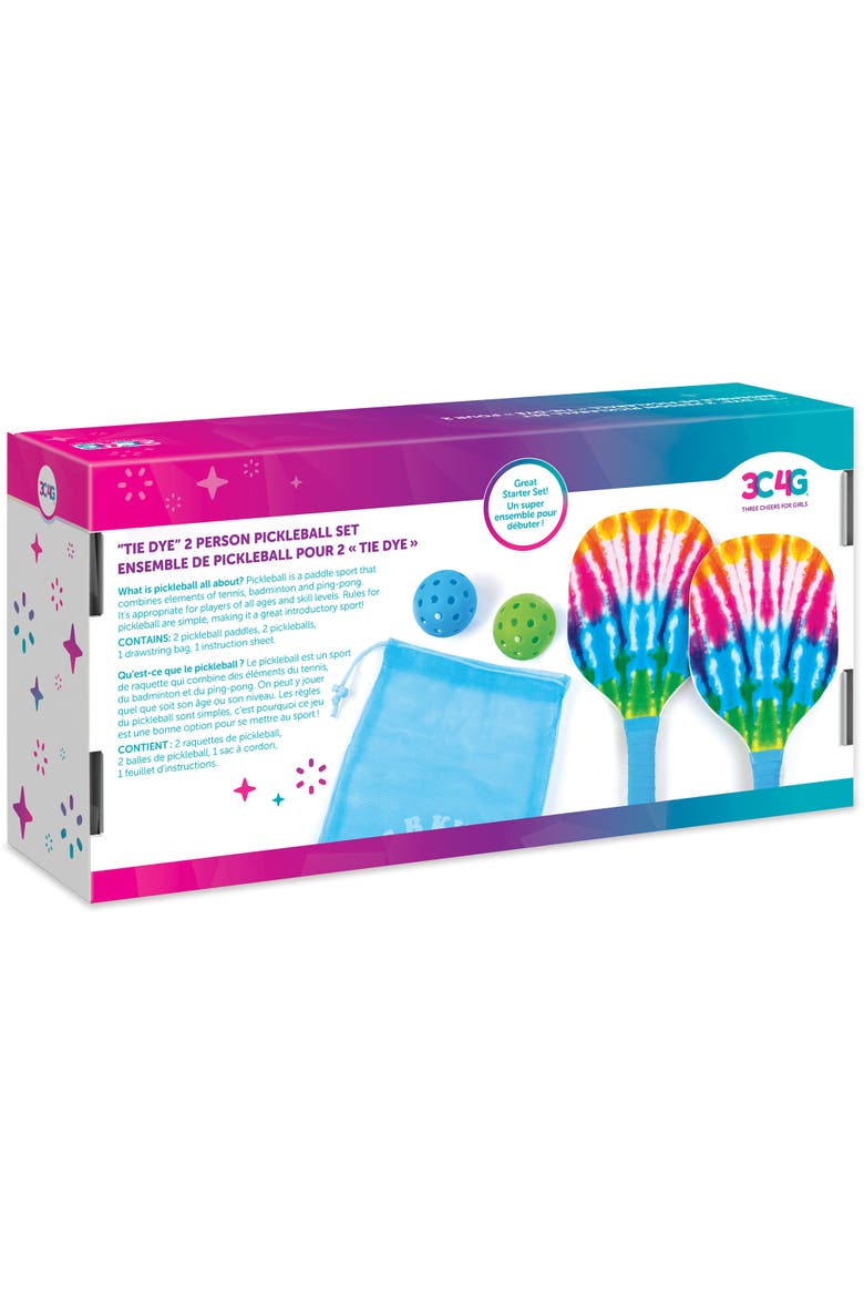 Tie Dye 2 Person Pickleball Set, Alternate, color, Multicolored