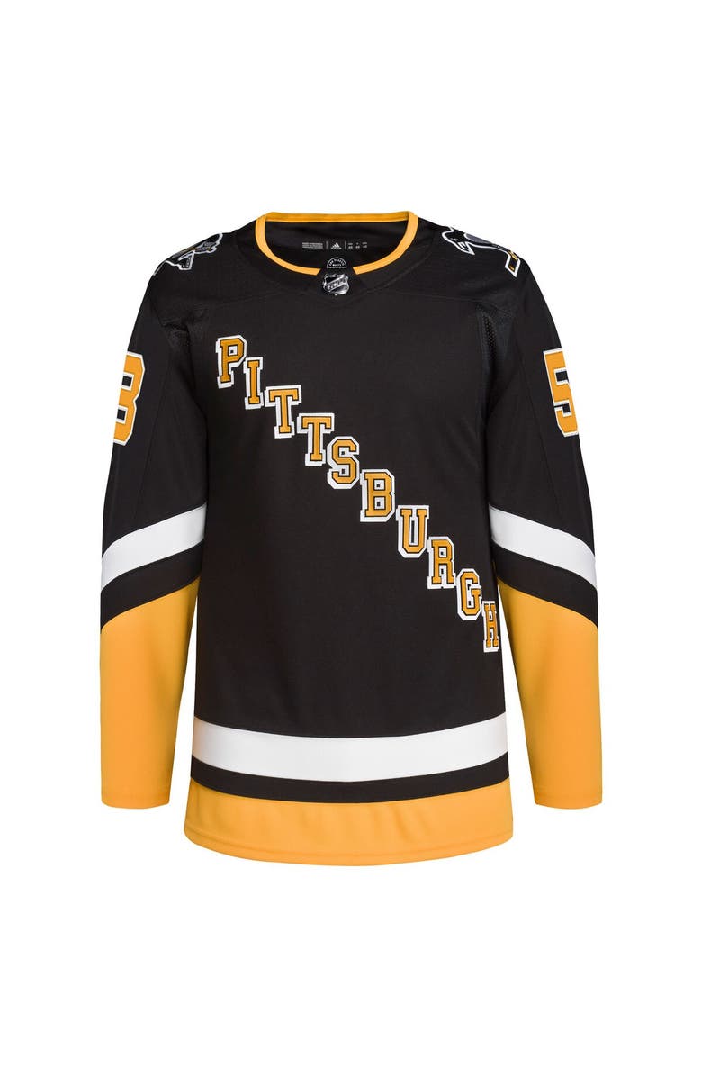 adidas Men's adidas Kris Letang Black Pittsburgh Penguins Alternate Primegreen Authentic Player Jersey, Alternate, color, 