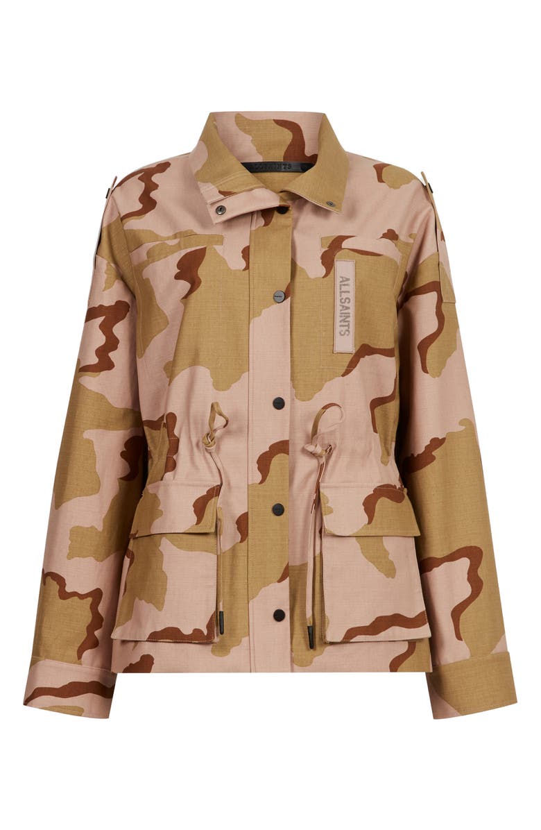 AllSaints Katey Camo Jacket, Alternate, color,