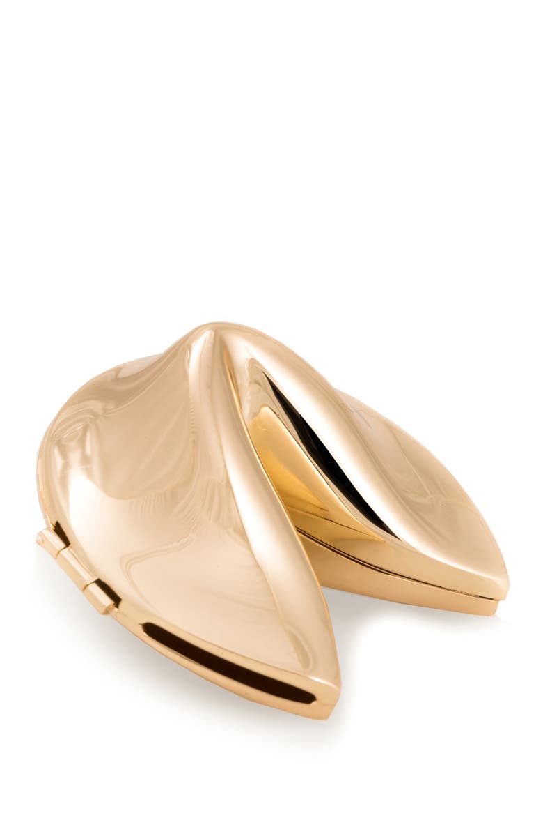 Bey-Berk Gold Fortune Cookie Box, Main, color, Gold