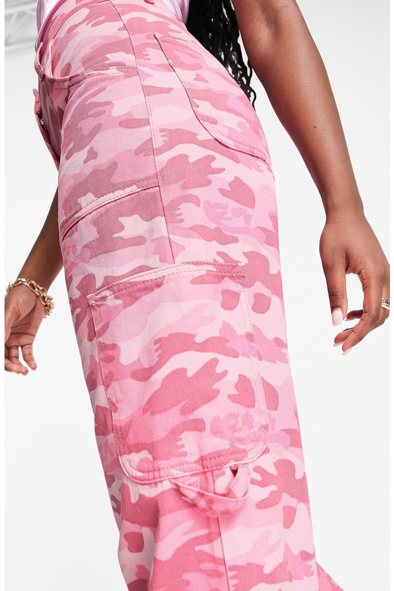 Camo Wide Leg Pants, Alternate, color, PINK