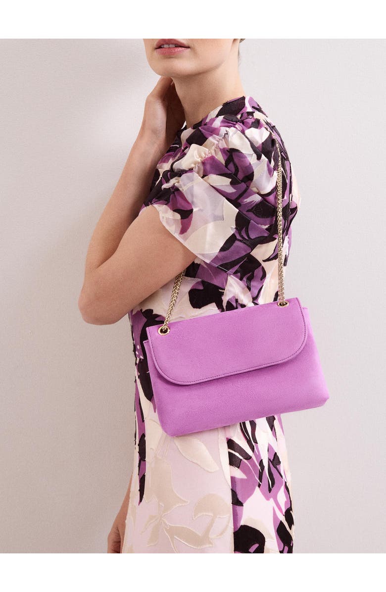 Phase Eight Suede Clutch Bag, Alternate, color, Pink