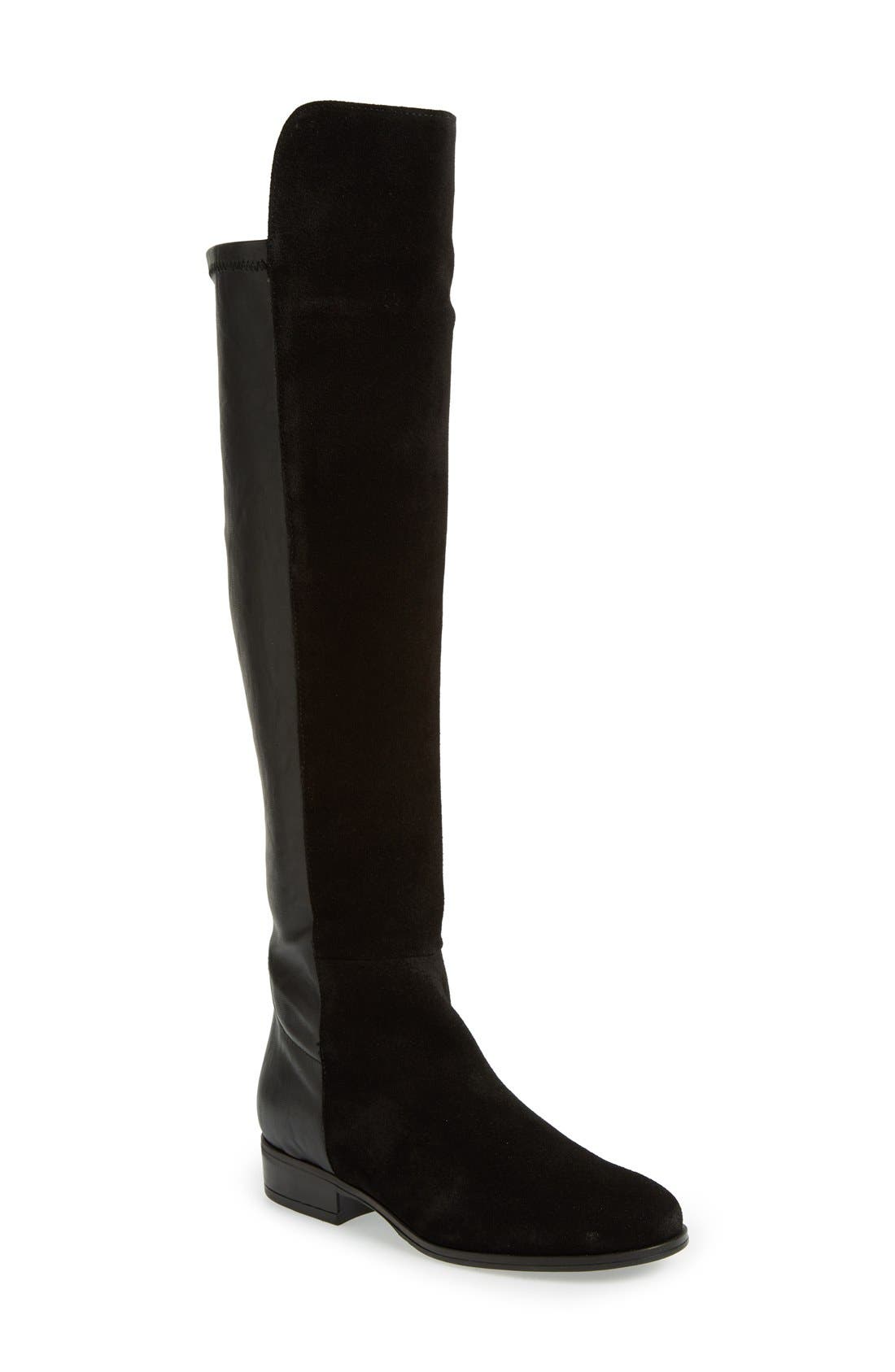 'Trish' Over the Knee Boot, Main, color, BLACK