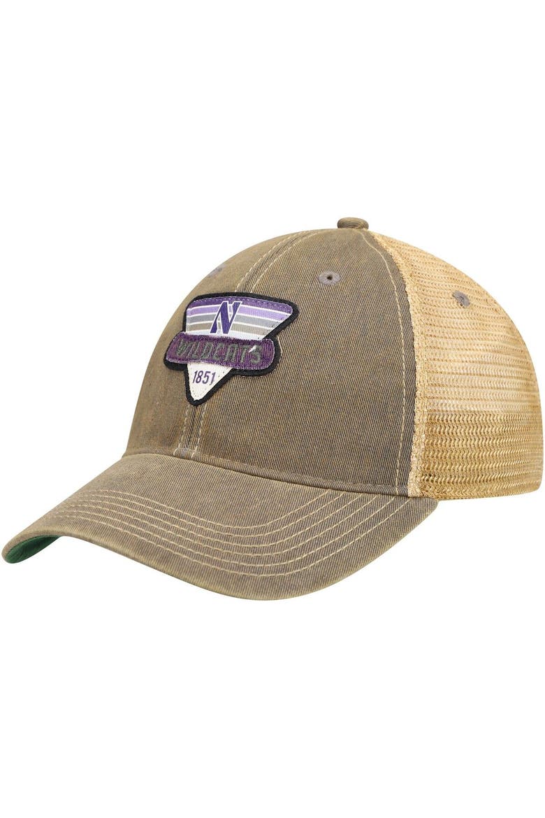 Men's Gray Northwestern Wildcats Legacy Point Old Favorite Trucker Snapback Hat, Main, color, Gray