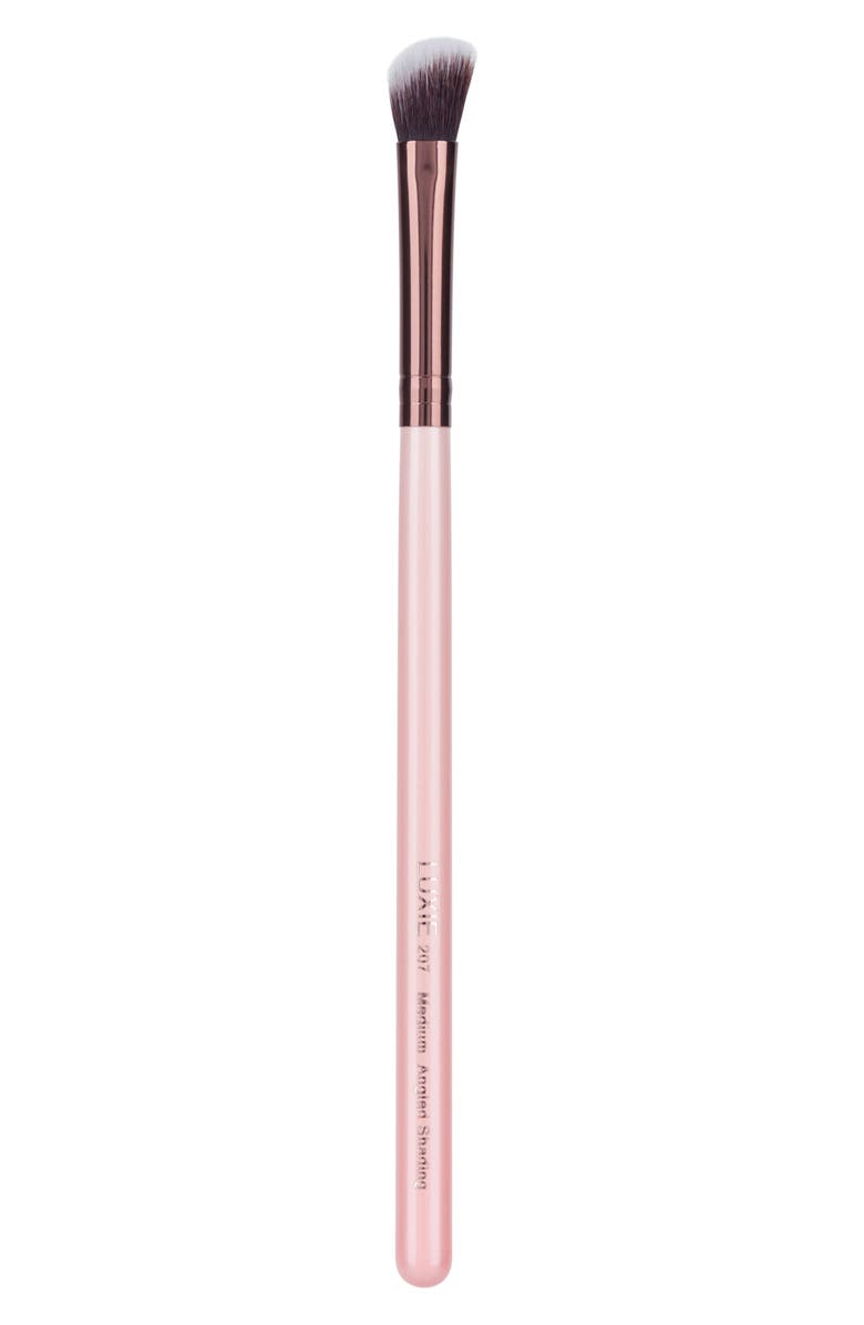 Luxie 207 Rose Gold Medium Angled Shading Eye Brush, Main, color, 