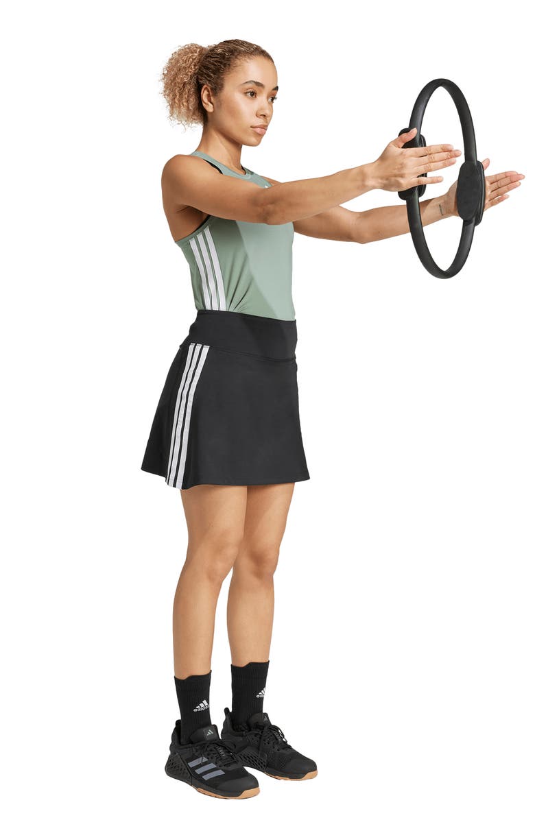 adidas 3-Stripe Skort, Alternate, color, Black/ White