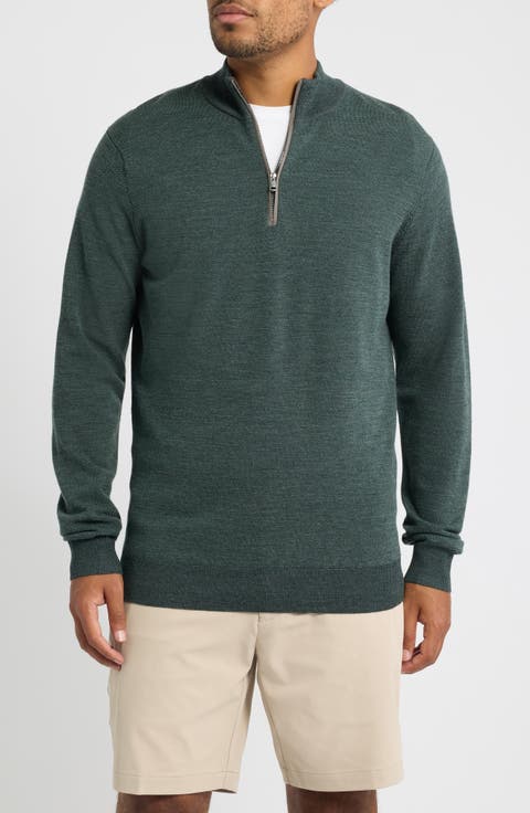 Blair Birdseye Merino Wool Quarter Zip Pullover