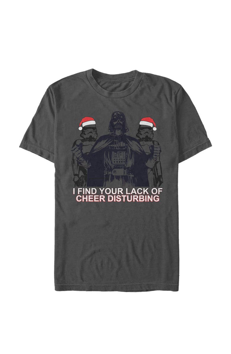 Star Wars Men's Star Wars Darth Vader Stormtrooper Holiday Spirit  Graphic T-Shirt, Main, color, Charcoal