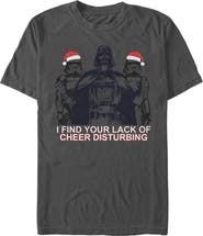 Star Wars Men's Star Wars Darth Vader Stormtrooper Holiday Spirit Graphic T-Shirt