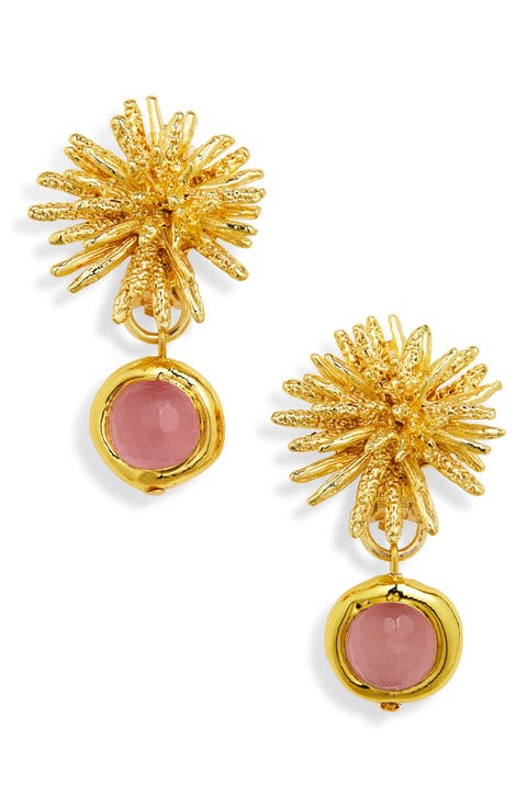 Starburst Clip-On Drop Earrings
