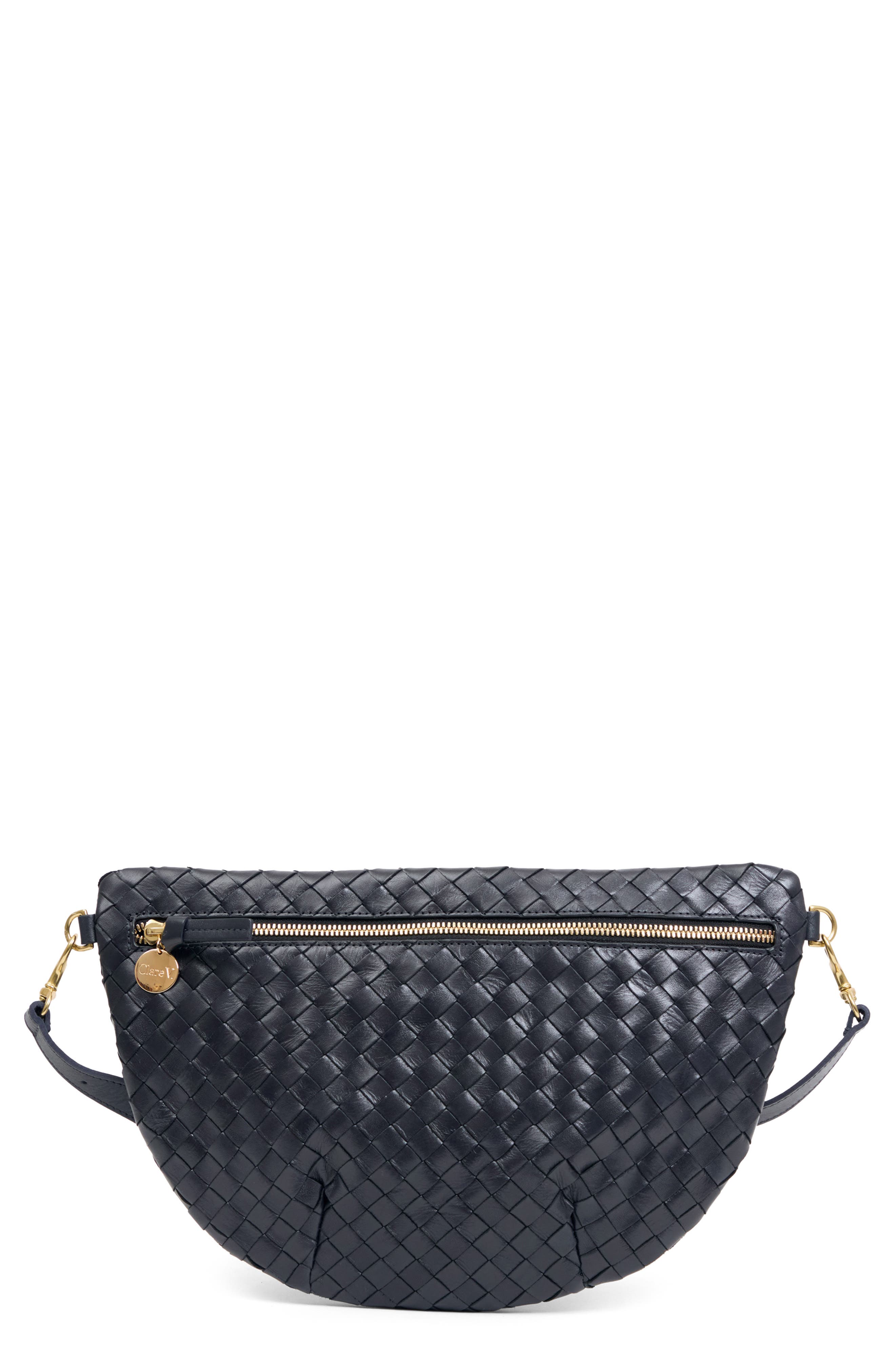 Medium Grande Fanny Woven Leather Belt Bag, Main, color, TWILIGHT