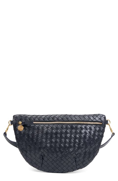 Medium Grande Fanny Woven Leather Belt Bag