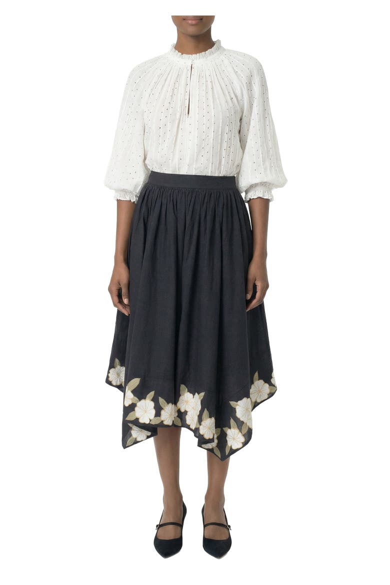 Gia Floral Skirt, Main, color, BLACK MULTI