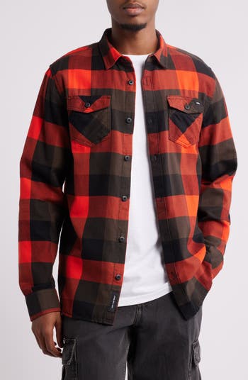 トップス SUBCULTURE COTTON CHECK SHIRT / BROWN SUBCULTURE COTTON CHECK SHIRT / BROWN Regular fit double layer