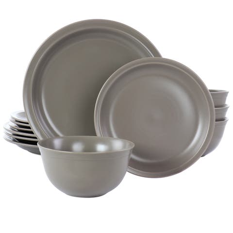 Siam 12 Piece Round Stoneware Dinnerware Set