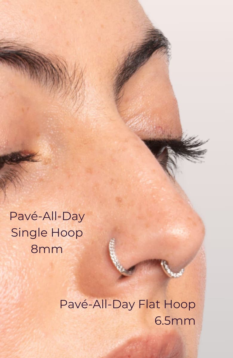 Seed2Stone Pavé-All-Day Flat Hoop, Alternate, color, Yellow Gold