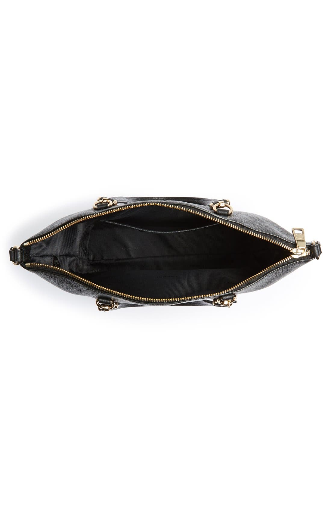 'Prairie' Leather Satchel, Alternate, color, BLACK