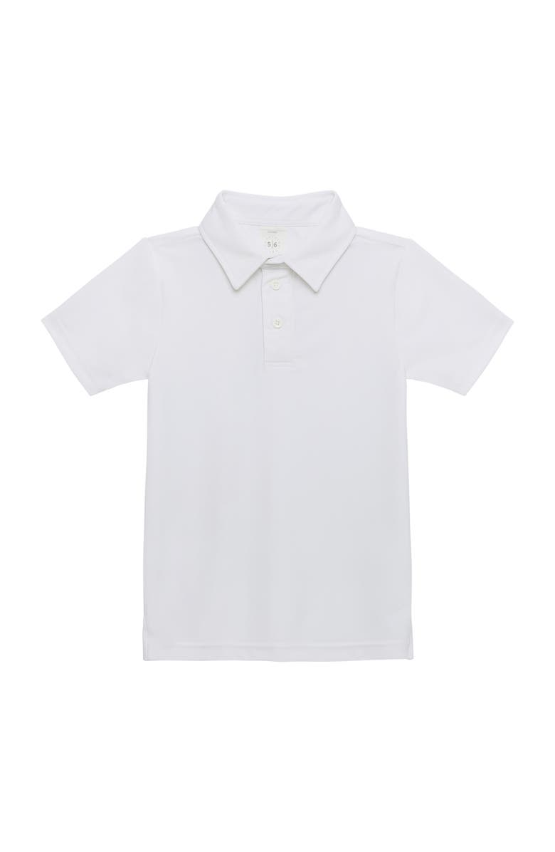 Courtside Kids Polo Shirt, Main, color, White