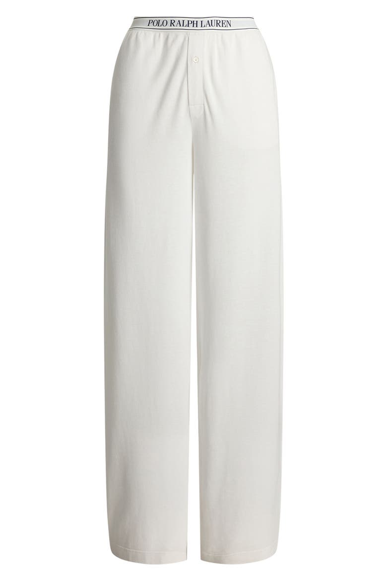 Logo Waistband Cotton & Modal Pajama Pants, Alternate, color, WHITE CLOUD