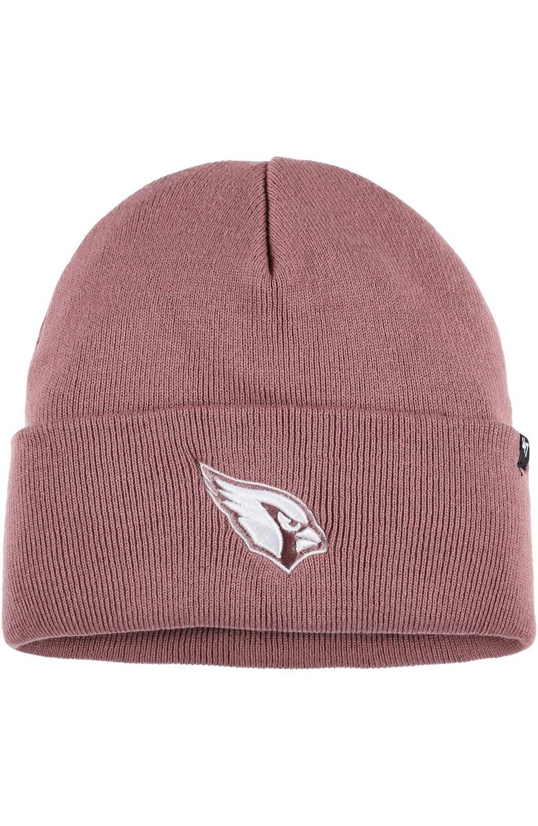 '47 Women's '47  Pink Arizona Cardinals Haymaker Cuffed Knit Hat, Main, color, 