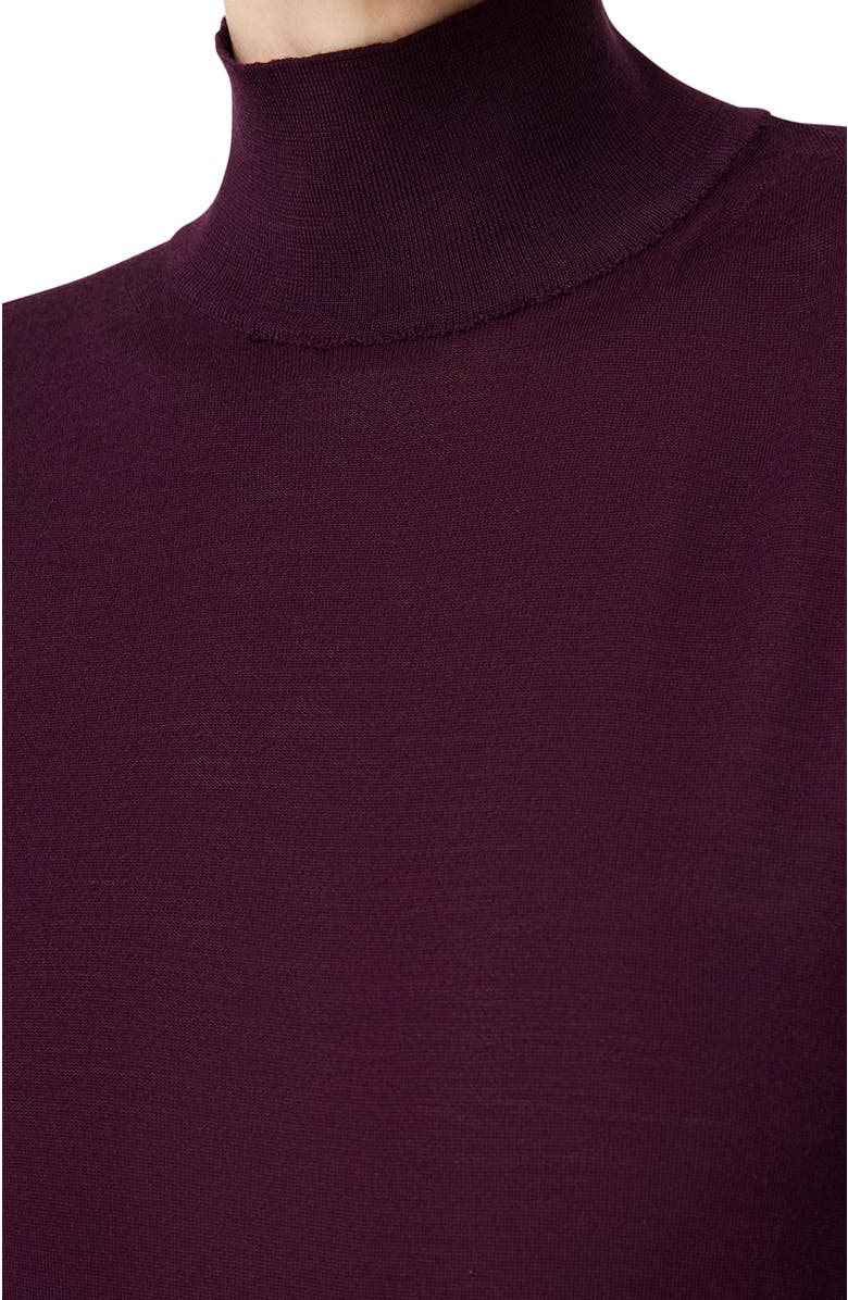 Another Tomorrow Featherweight Turtleneck, Alternate, color, Plum