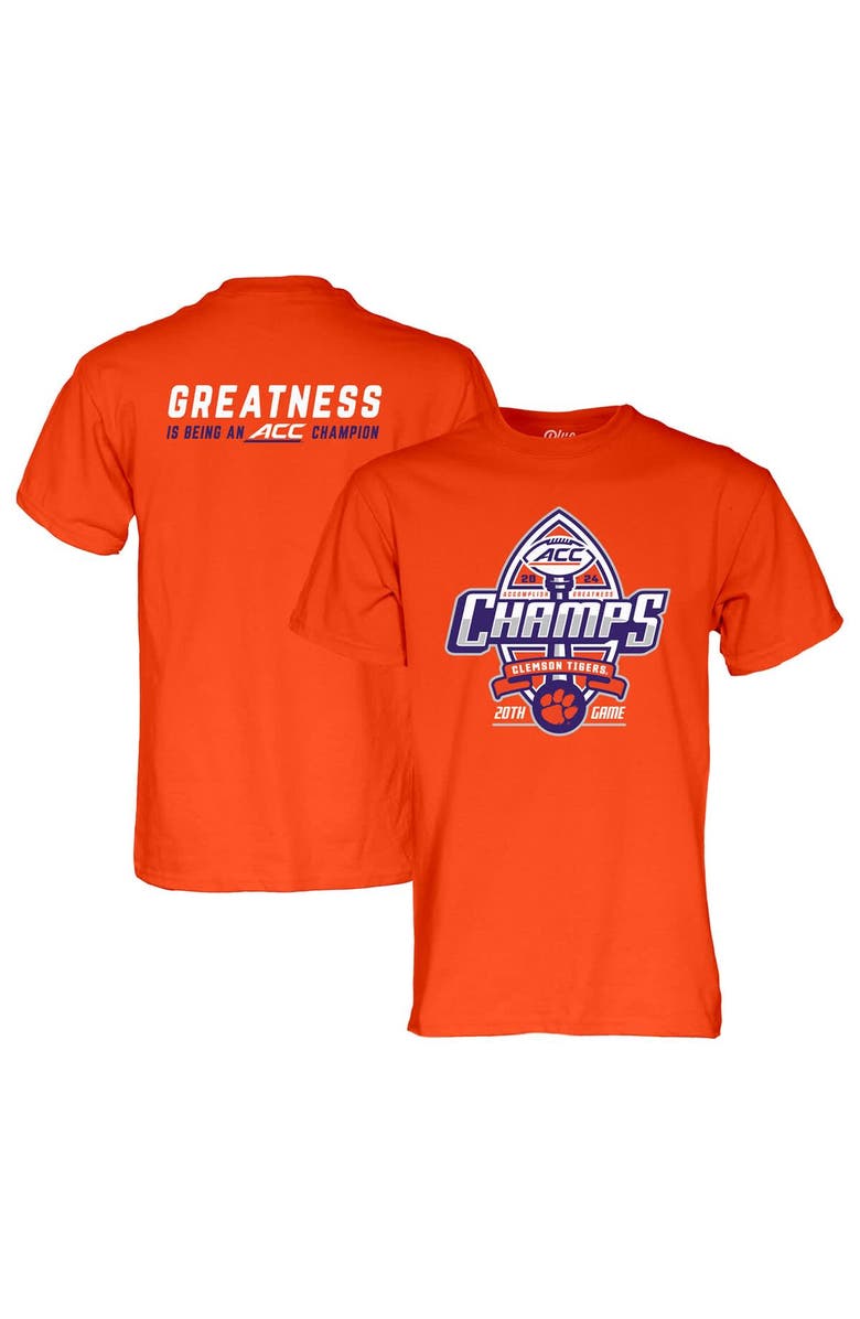 BLUE 84 Men's Blue 84 Orange Clemson Tigers 2024 ACC Football Conference Champions Locker Room T-Shirt, Main, color, 
