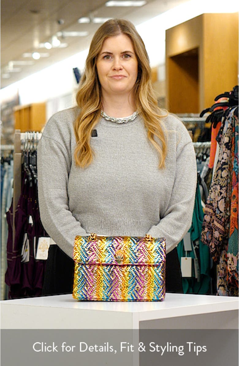 Kensington Woven Faux Leather Convertible Shoulder Bag, sales video thumbnail