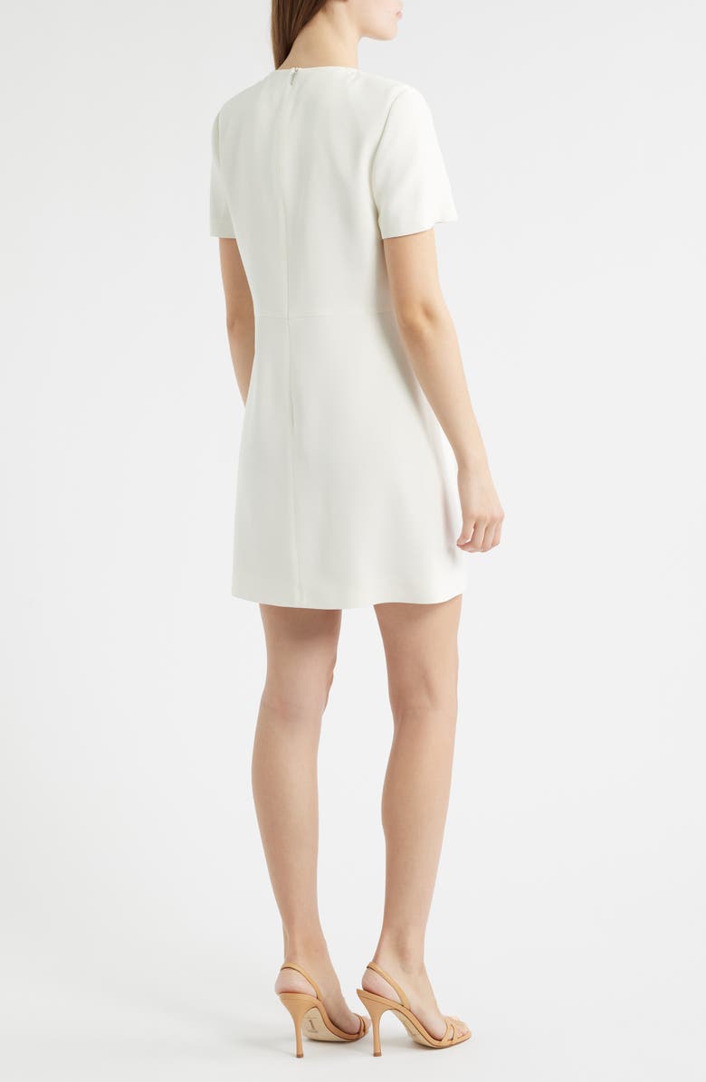 BOSS Short Sleeve Sheath Dress, Alternate, color, Soft Cream
