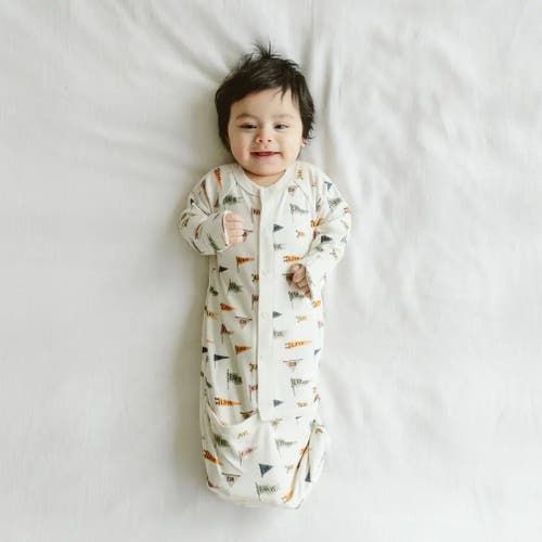 Goumikids Goumi 24 Hour Convertible Sleeper Baby Gown In Cloud
